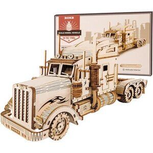 ROKR 3D Wooden Puzzle for Adults-Mechanical Car Model Kits-Brain Teaser
